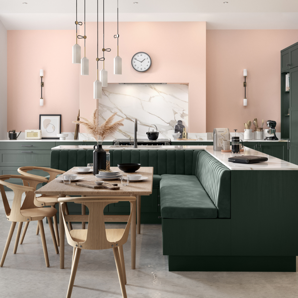 Green and Pink Kitchen